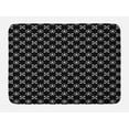thumbnail image 1 of Abstract Bath Mat, Repetitive Monochrome Flower Inspiration Swirl Spirals Illustration, Plush Bathroom Decor Mat with Non Slip Backing, 29.5" X 17.5", Charcoal Grey and White, by Ambesonne, 1 of 2