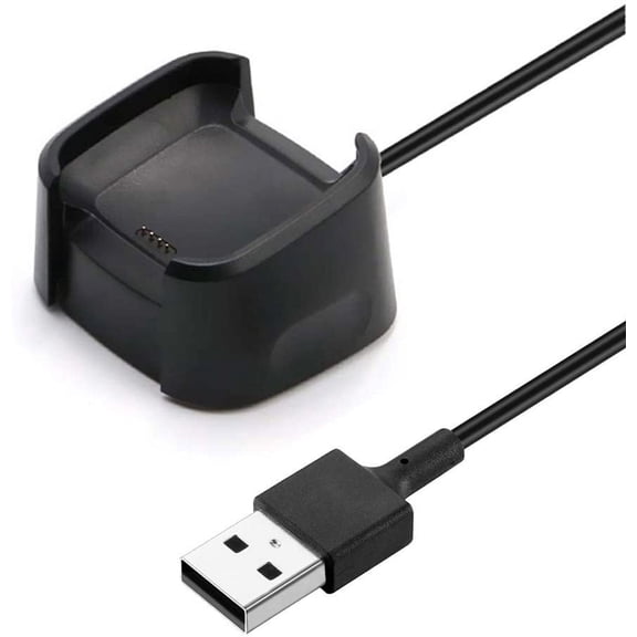 MYKOMI Charger for Fitbit Versa 1/Versa Lite/Versa SE, Replacement Charging Dock Cable Cord for Fitbit Versa, Versa Lite, Versa SE Smart Watch (1Pack, 3.3ft/1m)