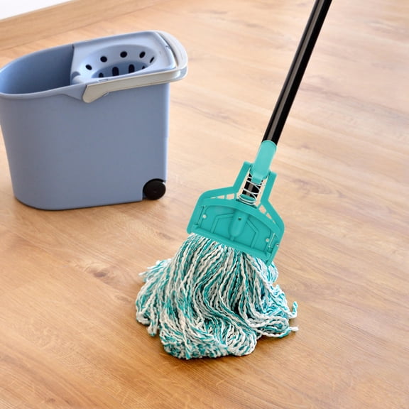 ETHZZLE 1Pack Mop Replacement Heads Mop Clip Head in Green and Yellow for Professional and Home Cleaning