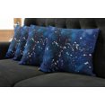 thumbnail image 2 of Ambesonne Blue Throw Pillow Cover 4 Pack, Grunge Space Theme Art, 16", Pale Blue Dark Blue, 2 of 6
