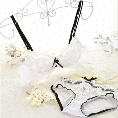 

Women s 2 Piece Sexy Lace Strap Bralette Bra and Panty Lingerie Set