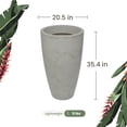 thumbnail image 4 of Ecobo 35.4 inches Eco-Friendly Round Pot Planter Vicenza Indoor/Outdoor use, Durable, Versatile & Lightweight, Designed by Brazilian Artisans, Contemporary All-Weather Design –White, 4 of 6