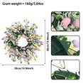 thumbnail image 4 of Tyidzon Easter Wreath with Colorful Eggs, Spring Wreaths for Front Door, Easter Decorations Artificial Eggs Wreath for Home Wall Window Indoor Outdoor Spring Holiday Decor, 4 of 7