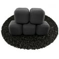 thumbnail image 2 of Charcoal Gray, Ceramic Fire Squares | 6" Set of 5, 2 of 2