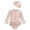 Light Pink, variant on Povozer Baby Girl Swimsuit Toddler Girls 2025 Baby Girl Swimsuit One Piece Rash Guard Bathing Suit Cute Little Girls Long Sleeve Swimwear for 2-3 Years,Beige
