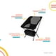 thumbnail image 5 of Silla Plegable Ligera Reforzada Resistente Portatil 120KG negro 6.49 pulg The Finix, 5 of 6