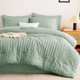 thumbnail image 3 of Juego de ropa de cama CozyLux Queen Seersucker, edredón, color verde salvia, 3 of 9