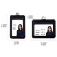 thumbnail image 6 of GENEMA Leather ID Badge Holder with Clear ID Window Credit Card Slot Detachable Neck Lanyards for Women Men, 6 of 10