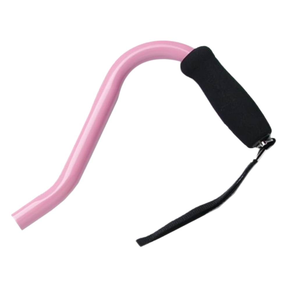 AlexOrthopedic Offset Adjustable Aluminum Cane Foam Grip Handle Pink