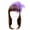 Purple, variant on Elegant 2-Way Flower Veil & Feather Fascinator with Clip & Headband