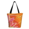 thumbnail image 2 of Kdxio Orange Flower Psychedelic Women Reusable Grocery Bags Foldable Ripstop,Reusable Shopping Bags for Shopping,Gym,Gift, 2 of 7