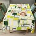 thumbnail image 2 of FINGERCRAFT Tablecloth, High GSM Cotton Fabric, Distinctive Printed Design Table Cover, Green Branch (108in), 2 of 6