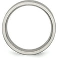 thumbnail image 3 of Chisel Titanium Brushed Black Enamel 6.2mm Flat Band - Ring Size 9.0, 3 of 8