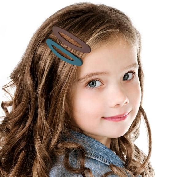 OATIPHO Cute Hair Barrettes Stylish Oval Snap Clips for Thin Hair 7Pcs