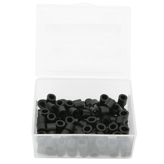100 anillos de código dental de silicona para ortodoncia, accesorios de color, color negro