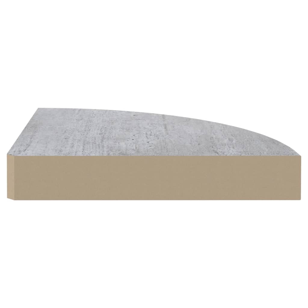 vidaXL Floating Corner Shelf Oak 9.8"x9.8"x1.5" MDF