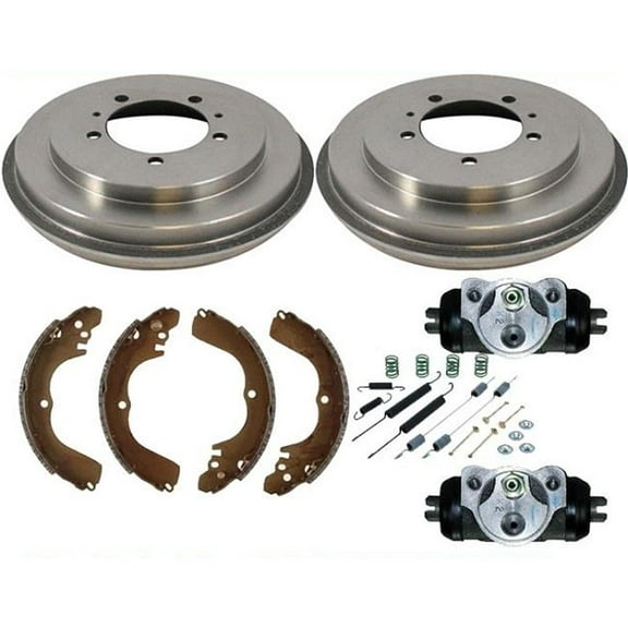 Rear Brake Drum Drums Shoes Spring Wheel Cylinder For 03-04 Mitsubishi Outlander