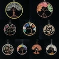 thumbnail image 2 of Colgante de árbol de la vida de grava con alambre de cobre y tejido de piedra de colores para regalo del hogar, 2 of 6
