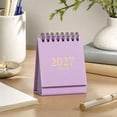 thumbnail image 3 of 2027 Mini Desktop Calendar, Portable Spiral‑Bound Desk Calendar Multicolor Paper Table Planner for Office Home Student Workspace Decor, 3 of 7