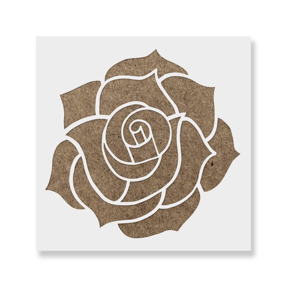 Plantilla Decorativa de Rosa Reutilizable de Mylar Stencil Revolution