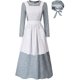 thumbnail image 3 of Vestido de disfraz de pionero para mujer, ropa histórica de la Revolución Americana, vestido colonial modesto de la pradera, disfraces de cosplay de Halloween, 3 of 5