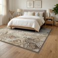 thumbnail image 3 of ODIKA 6'x9' Washable Area Rug Distressed Mottled Boho Vintage Alfombras Large Para Abstract Playful Expressive for Family Room, Living Room, Master Bedroom, Non-Slip, Easy Care, 3 of 7