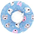 thumbnail image 1 of Collier Protecteur pour Animaux, Collier de Récupération pour Chat, Collier Anti-Morsure Mignon pour Animaux, Collier Ajustable pour Chat, Collier en Coton PP Doux pour la Guérison des Plaies après Chirurgie pour Animaux (Bleu), m, 1 of 4