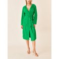 thumbnail image 2 of xiaxaixu Couple Matching Kimono Bathrobe Solid Color Long Sleeve Spa Night Hooded Robe for Soft Pajama Outfit, 2 of 9