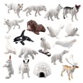 thumbnail image 1 of Paquete de 18 Estatuas en Miniatura de Modelo de Animal ártico Decoración de Escritorio para, 1 of 9