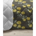 thumbnail image 3 of Floral Down Alternative Comforter, Spring Flowers with Lemons Leaves Inspirational Illustration, Microfiber Quilt for All Season, 5 Sizes, Red Yellow Forest Green, by Ambesonne, 3 of 3