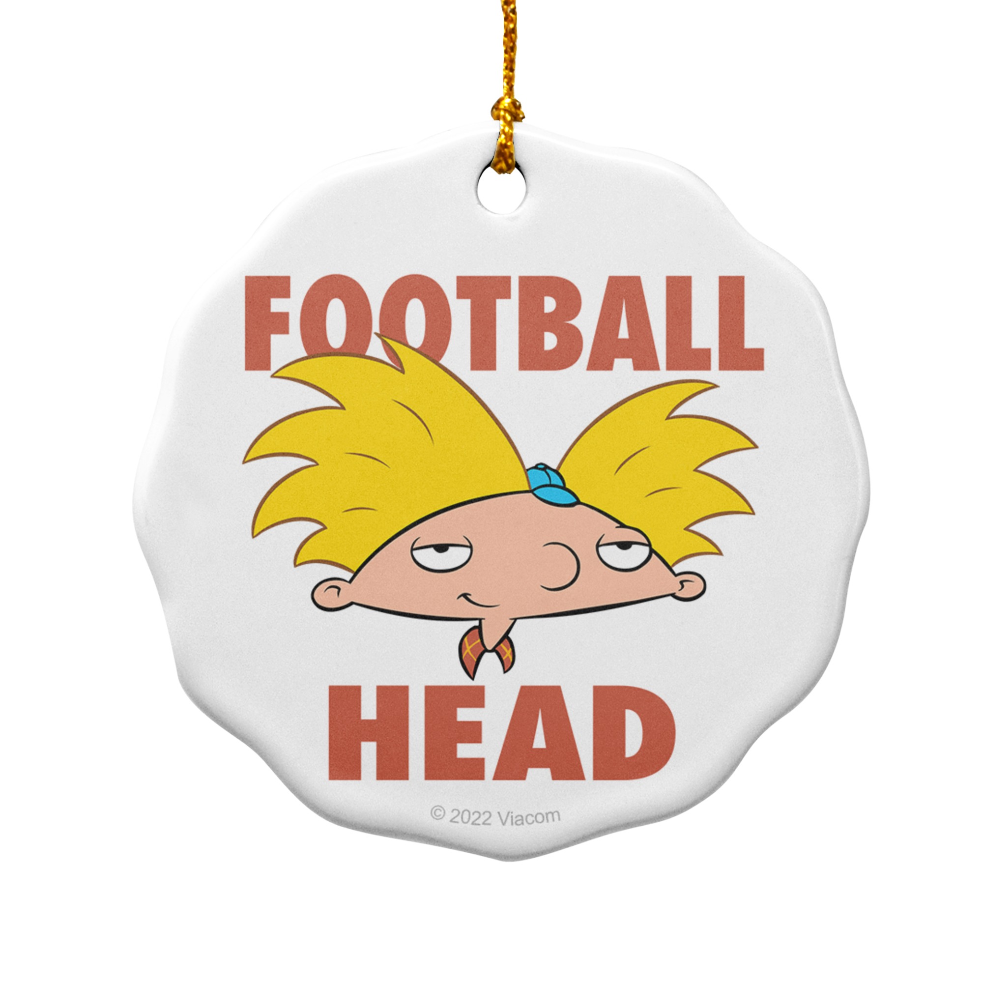 Hey Arnold! Football Head Porcelain Scalloped Holiday Christmas Tree ...