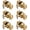 Satin Brass, variant on 6 Pack Black Door Knobs with Non Locking, Interior Door Knob for Hall,Heavy Duty Doorknobs with Square Rosette