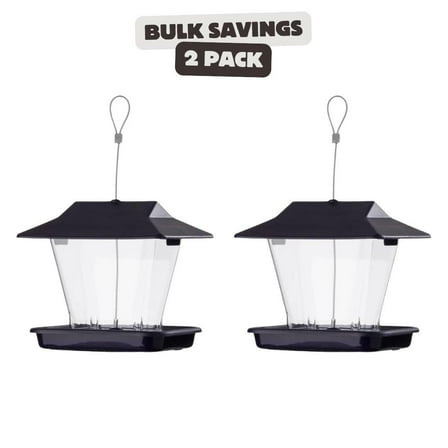 2 x Ranch Hopper Bird Feeder - Purple, 1.7 lb Capacity