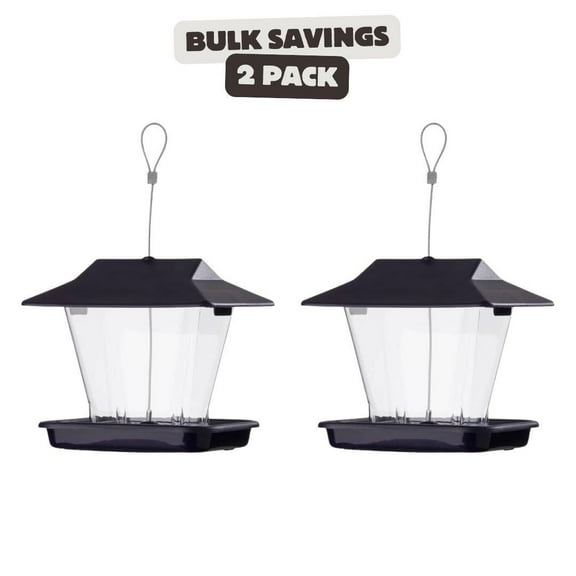 2 x Ranch Hopper Bird Feeder - Purple, 1.7 lb Capacity