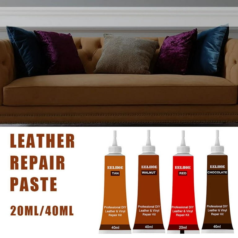 50ml Leather Repair Filler Kit Restore Renew Car Seats Sofa Shoe Scratch  Scuffs Repair Cream Furniture Complementary Color Paste