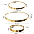 thumbnail image 5 of Display Ledge, Wall Mounted Floating Shelves, Modern Round Gold Display Plant Ledge Rack Transparent Home Decoration Accessories for Room,Kitchen,Office, L, 5 of 8