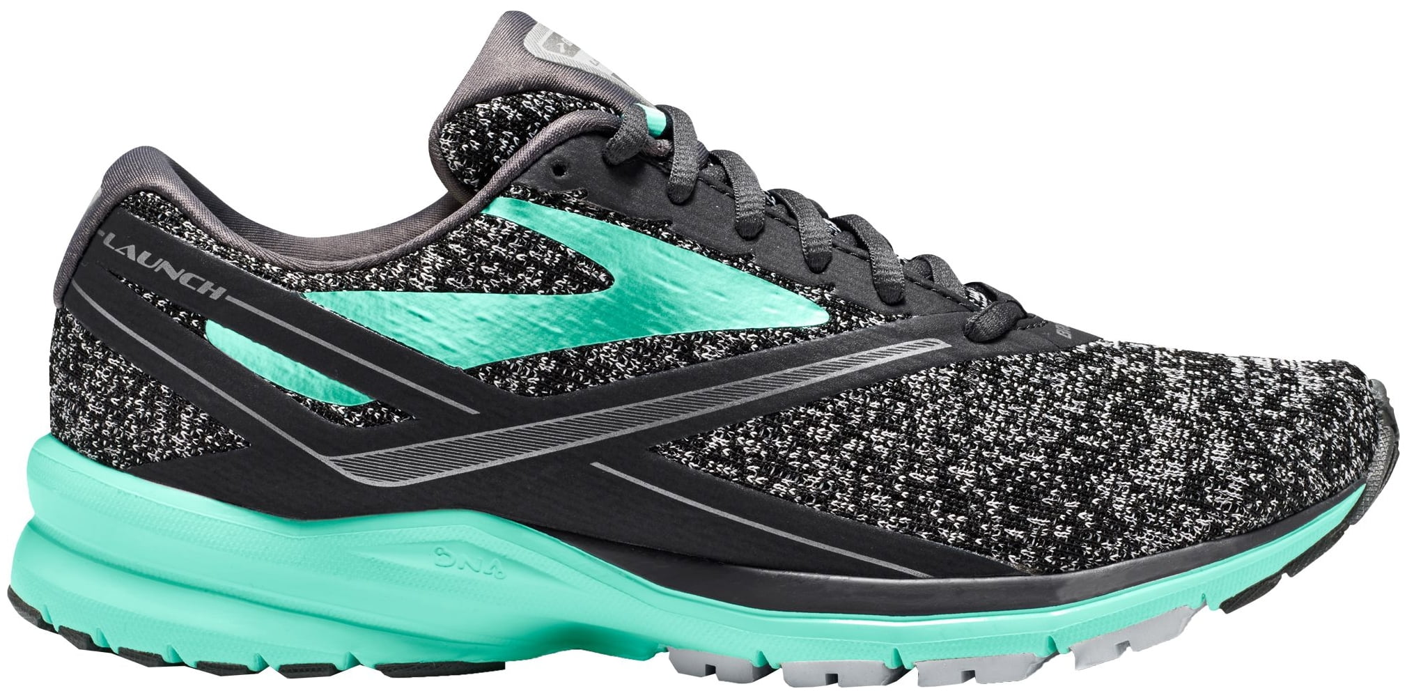 Brooks Women's Launch 4 Running Shoes (Heather Black, 9.5)