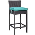 thumbnail image 3 of Modway Convene 5 Piece Outdoor Patio Pub Set in Espresso Turquoise, 3 of 4