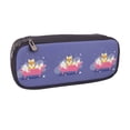thumbnail image 2 of Lsque Dog Washes in a Pink Bath Printed Big Capacity PU Leather Pencil Case Large Pencil Pouch Stationery Pen Bag Pencil Holder for Teen, 2 of 6