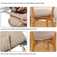 thumbnail image 4 of Bearachild Cojines de silla transpirables con forma de pezuña de caballo-tela de lino de estilo chino para cojines de asiento de esponja cómodos Decoración del hogar, 4 of 6