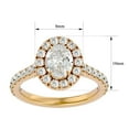 thumbnail image 5 of SuperJeweler 1 3/4 Carat Oval Shape Halo Diamond Engagement Ring In 14 Karat Yellow Gold For Women, 5 of 6