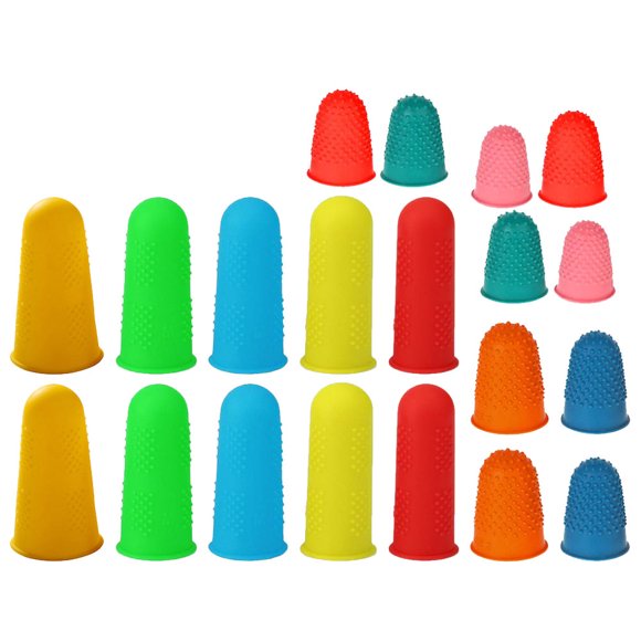 AURARMLET 20Pcs Breathable Elastic Reusable Finger Covers Soft Silicone for Handling Hot Items