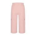 thumbnail image 5 of Only Moment Bermuda Shorts for Women Cargo Shorts High Waist Yoga Pants with Pockets Loose Stretch Dress Work Sweatpants Casual Lounge Pink,4XL, 5 of 7