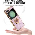 thumbnail image 2 of Compatible with Samsung Galaxy Z Flip 5 Case for Women Men Cute Samsung Z Flip 5 Protective Case Shockproof with Stand and Luxury Plating Gold Edge Phone Case Cover (Light Purple), 2 of 14
