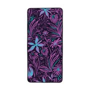 LNWH Bath Towel, Fashion Flowers Pattern Absorbent Coral Fleece Bath Towel for Bathroom, Gym, Beach-27x55in