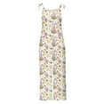 thumbnail image 4 of JURANMO Happy Easter Day Women's Jumpsuits Summer Cotton Linen Casual Sleeveless Rompers & Overalls Loose Fit Spaghetti Strap Wide Leg One Piece Pants Multicolor XXXL Daily Sales, 4 of 6