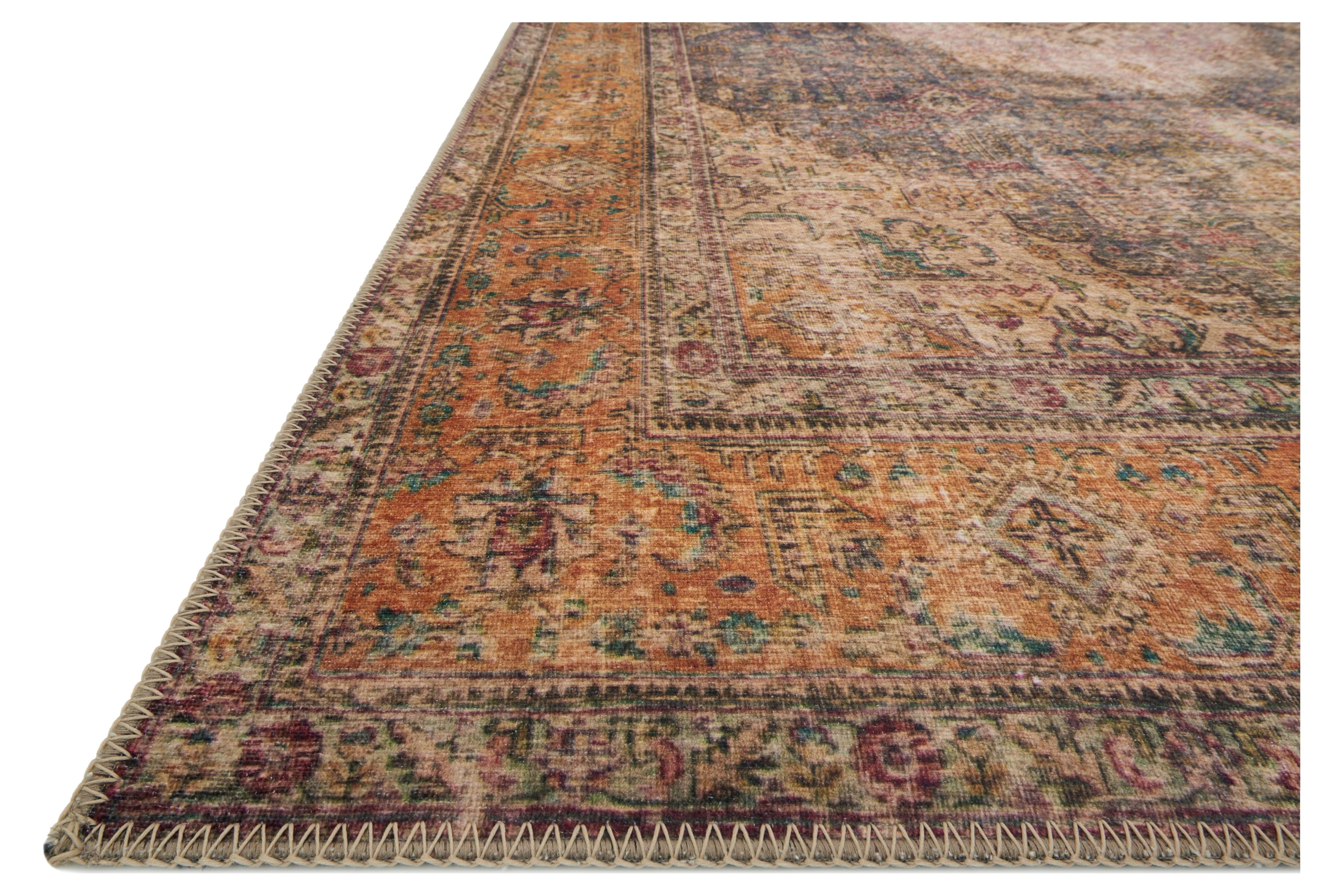 Loloi Loren Collection LQ-02 Plum / Multi Oriental Area Rug 2'-6" x 7'-6"