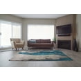 thumbnail image 3 of Kensington Marble Abstract Pattern Indoor Area Rug Carpet in Teal Cream Grey, 4x6 (3'11" x 5'7", 120cm x 170cm), 3 of 5