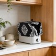 thumbnail image 4 of Toaster Cover 2 Slice, Baroque Black Dustproof Bakeware Oven Protector with Top Hook, Vintage Damask Classic Floral Waterproof Small Kitchen Appliance Toasters Dust Cover, 11"x6"x8", 4 of 9
