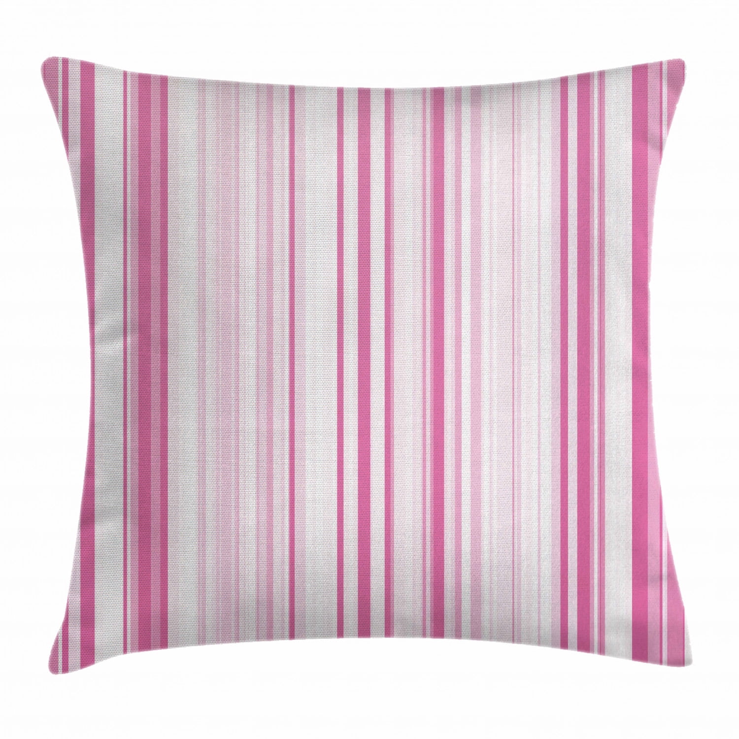 Light Pink Throw Pillow Cushion Cover, Vertical Striped Abstract Color Bands Straight Lines